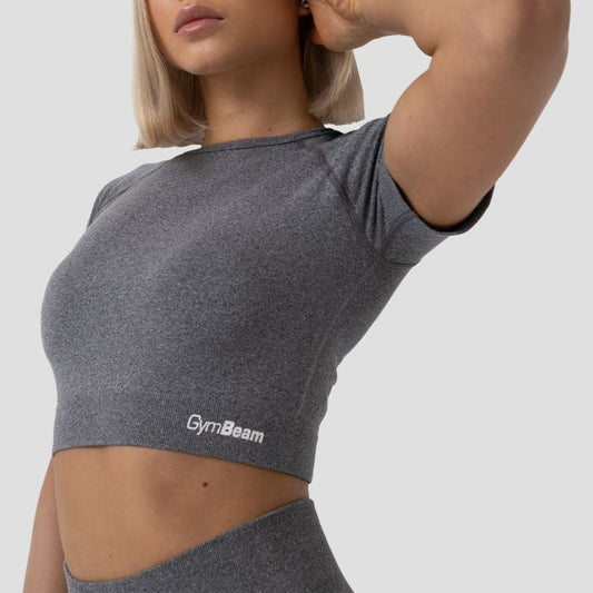 Crop Top da Donna FLO Grey - GymBeam - Future Fitness Food