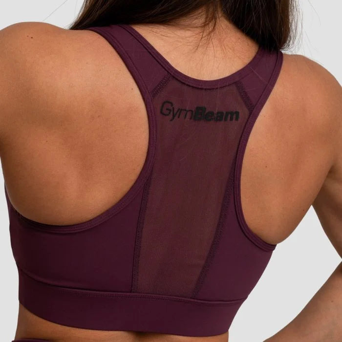 Reggiseno Sportivo Mesh Panel Eggplant - GymBeam - Future Fitness Food