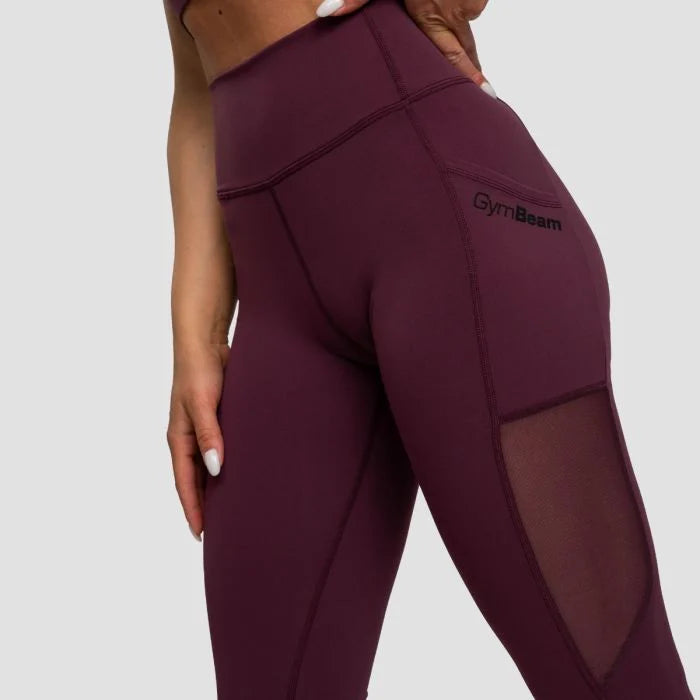 Leggings da donna Mesh Panel Eggplant - GymBeam - Future Fitness Food