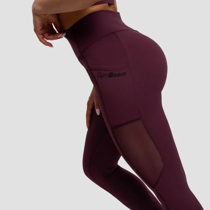 Leggings da donna Mesh Panel Eggplant - GymBeam - Future Fitness Food