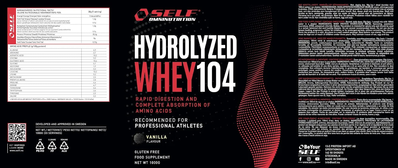 Self Hydrolyzed Whey 104 - Future Fitness Food