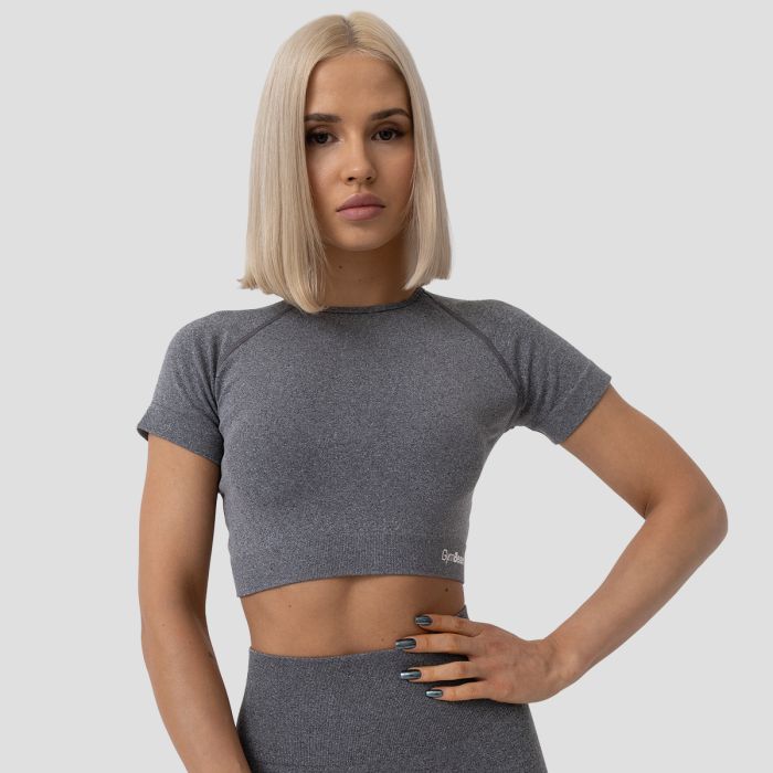 Crop Top da Donna FLO Grey - GymBeam - Future Fitness Food