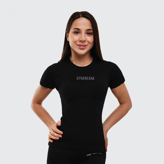 T-Shirt FIT da Donna Black - GymBeam - Future Fitness Food